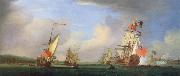 Monamy, Peter The Royal yacht Peregrine and another yacht in the Medway off Gillingham Kent,Passing Upnor Castel china oil painting artist